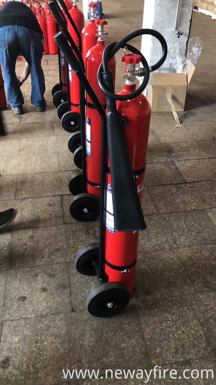 50Kg Wheeled carbon dioxide fire extinguisher